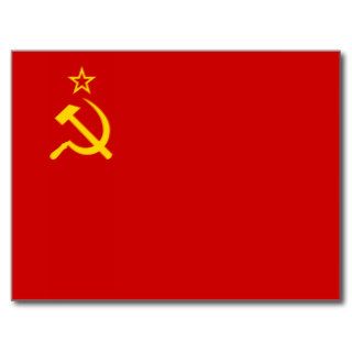 Soviet Union Flag Post Card