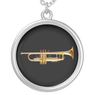 Trumpet Brass Horn Wind Musical Instrument Custom Necklace