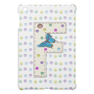 Cute Alpha letter F with a Beautiful butterfly iPad Mini Covers