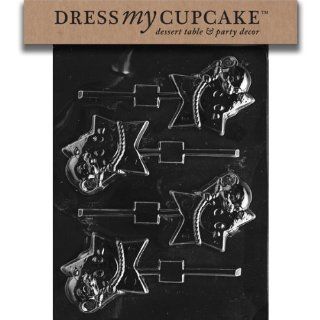 Dress My Cupcake DMCC157SET Chocolate Candy Mold, Mouse on Star Lollipop, Set of 6 Kitchen & Dining