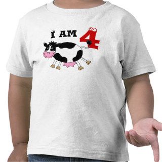 4th birthday party gift, dancing cow t shirt