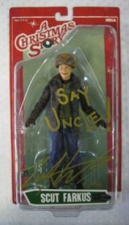 A CHRISTMAS STORY Zack Ward Signed Inscribed Auto Scut Farkus Figure Autograph Numbered /100 OC Dugout Hologram Zack Ward Entertainment Collectibles