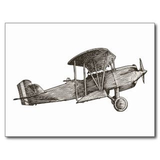 Fighter Aircraft ~ Vintage WWI Biplane Post Card