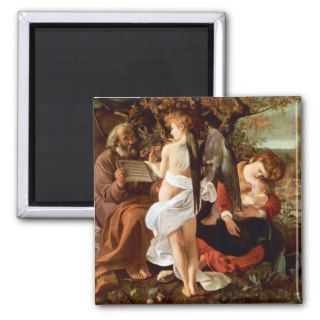 Resting on the Flight into Egypt by Caravaggio Magnet