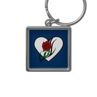 Red Rose Tattoo Key Chains