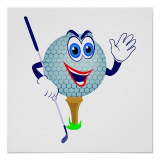 Happy Golf Ball T shirts and Gifts Posters