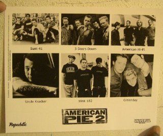 American Pie 2 Press Kit And Photo Blink 182 Greenday Sum 41 Uncle Kracker  Other Products  