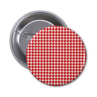 Red Checkered Picnic Tablecloth Background Pinback Button