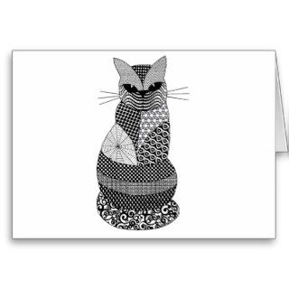 Zentangle Cat Greeting Cards