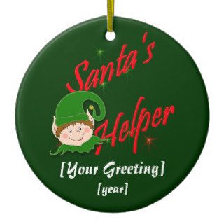 Santa's Helper Christmas Ornaments