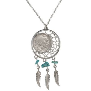 American Coin Treasures Buffalo Nickel Dream Catcher Pendant American Coin Treasures Fashion Necklaces