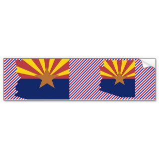 Arizona Flag Map Bumper Stickers
