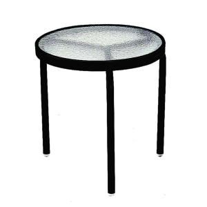 Tradewinds 18 in. Black Commercial Acrylic Top Patio Side Table HD 8101M 4