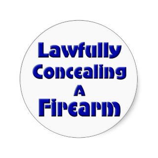 Lawfully Concealing a Firearm Stickers