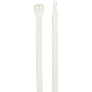 Panduit SG150I C Super Grip Cable Tie, Nylon 6.6, Intermediate Cross Section, Plenum Rated, Curved Tip, 40lbs Min Tensile Strength, 1.5" Max Bundle Diameter, .040" Thickness, .168" Width, 6.2" Length (Pack of 100) Industrial & Scie