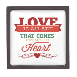 Love Is An Art That Comes The Heart Premium Jewelry Box