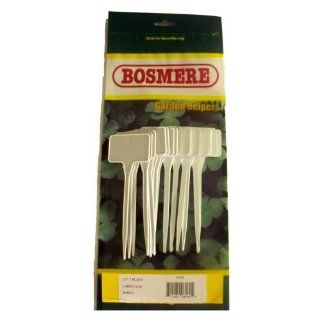 Bosmere H169 Plastic Plant T Labels, White, 5.5 Inch Patio, Lawn & Garden