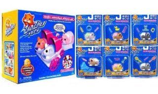 Zhu Zhu Hamster Babies EXCLUSIVE Set of 6 w/Deluxe Accessory Baby Hamster Stroller Toys & Games