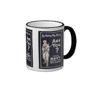 I'm Doing My Duty Are You? ~ Vintage World War 1 Mugs