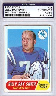 Billy Ray Smith Autographed 1968 Topps Card PSA/DNA #83314306 Sports Collectibles