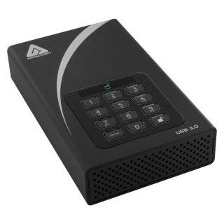 Apricorn Aegis ADT 3PL128 2000 Padlock DT HW Encrypted USB 3.0 Hard Drive Computers & Accessories