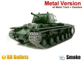 1/16 Russian KV 1's Ehkranami Airsoft RC Battle Tank w/ Sound & Smoking (Upgrade Version w/ Metal Gear & Tracks) Toys & Games