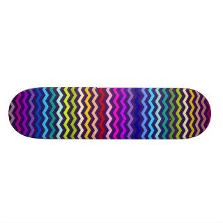 Rainbow chevron skate board decks