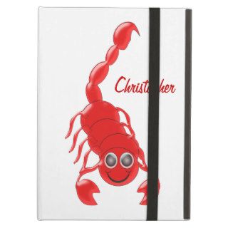 Red Scorpion Just Add Name iPad Cover