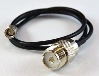 RF pigtail cable SMA male to UHF SO239 PL259 female LMR195 50cm  Genuine Times Microwave LMR 195 Coax with RPSMA and N connectors Made in the U.S.A. Computers & Accessories