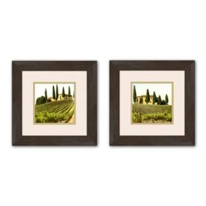 PTM Images 13 in. x 13 in. Field Double Matted Framed Wall Art (Set of 2) 1 10255