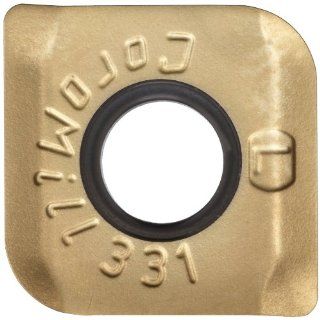 Sandvik Coromant COROMILL Carbide Milling Insert, R331 Style, Rectangular, GC1025 Grade, TiAlN Coating, R3311A115015HWL, 0.195" Thick, 0.06" Corner Radius (Pack of 10)