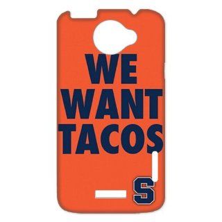 key Custombox NCAA Syracuse University Orange We Want Tacos HTC ONE X Best Durable Plastic Case Cell Phones & Accessories