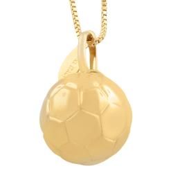 Fremada 14k Yellow Gold Soccer Ball Pendant Goldfill Box Chain Fremada Gold Necklaces
