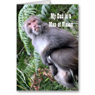 Man of Vision l Funny Monkey Card for Father/Him