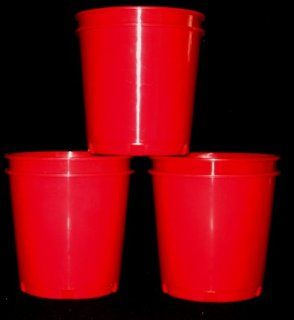 3 Red Church Offering Buckets, Ice Buckets, 176 Ounce Plastic Container, Mfg. USA Lead Free Food Safe No BPA, .  Other Products  