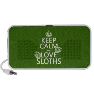 Keep Calm and Love Sloths (any background color) Mini Speaker