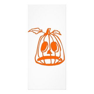 Orange Sad Pumpkin Face Rack Cards