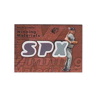 Randy Johnson 2007 Upper Deck SPx "Winning Materials" #WM RJ Authentic Game Used Jersey (Grey) Insert Card Numbered 91 of 199 Made. Sports Collectibles