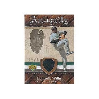 Dontrelle Willis 2007 Upper Deck Artifacts "Antiquity Artifacts" #AA DW Authentic Game Used Jersey (Black) Insert Card Numbered 110 of 199 Made. at 's Sports Collectibles Store