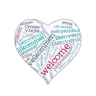Welcome Heart (many languages) Sticker