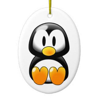 Cute Baby Penguin   Customizeable Christmas Ornament
