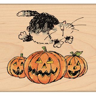 Penny Black Mounted Rubber Stamp 3.5"X3.5" Frightful Penny Black Wood Stamps