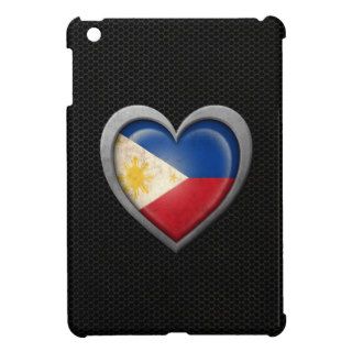 Filipino Heart Flag Steel Mesh Effect iPad Mini Cover