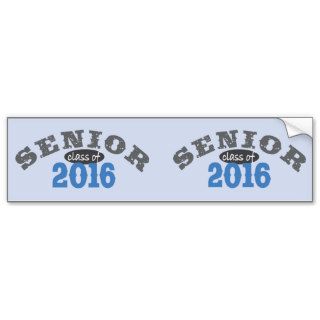 Senior Class of 2016 Blue Bumper Stickers