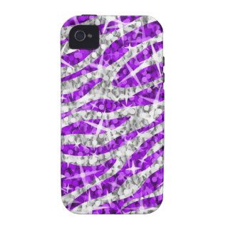 Glitz Zebra Purple iPhone 4 tough (horizontal) Case Mate iPhone 4 Cases