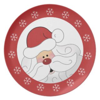 Cookies for Santa "Santa Claus" Plate {Red}