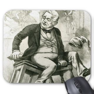 Caricature of Adolphe Thiers  between two Mouse Pad