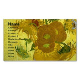 Van Gogh Sunflowers (F458) Vintage Fine Art Business Card