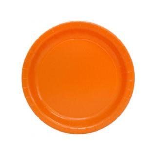 Orange Party Supplies   Round Paper Plates   (2 Pack) 9 in dinner plates/ 7 in dessert plates (Serves up to 16) Toys & Games