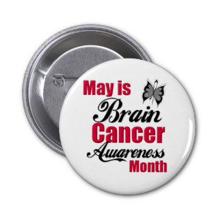 May is Brain Cancer Awareness Month Pins